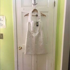 White Satiny Cocktail Dress