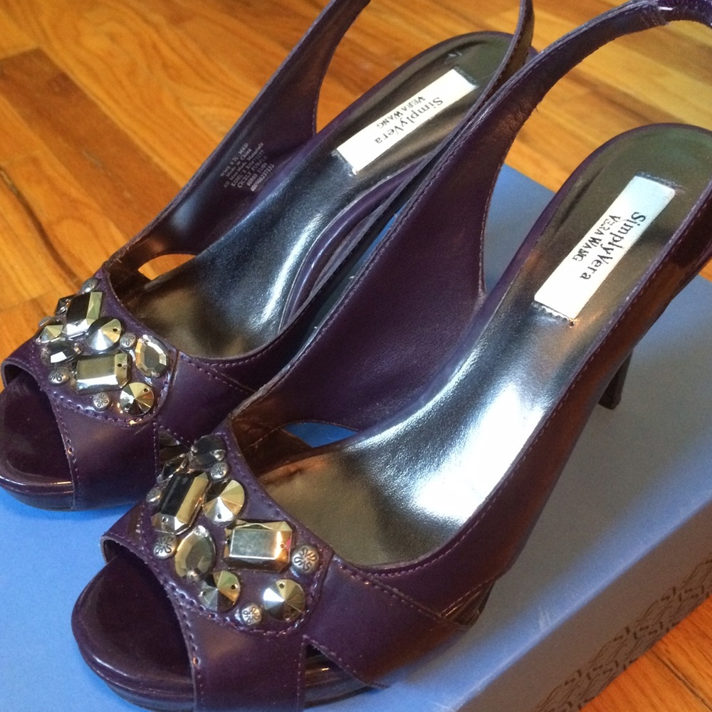 Simply Vera Vera Wang - Dark purple sling backs