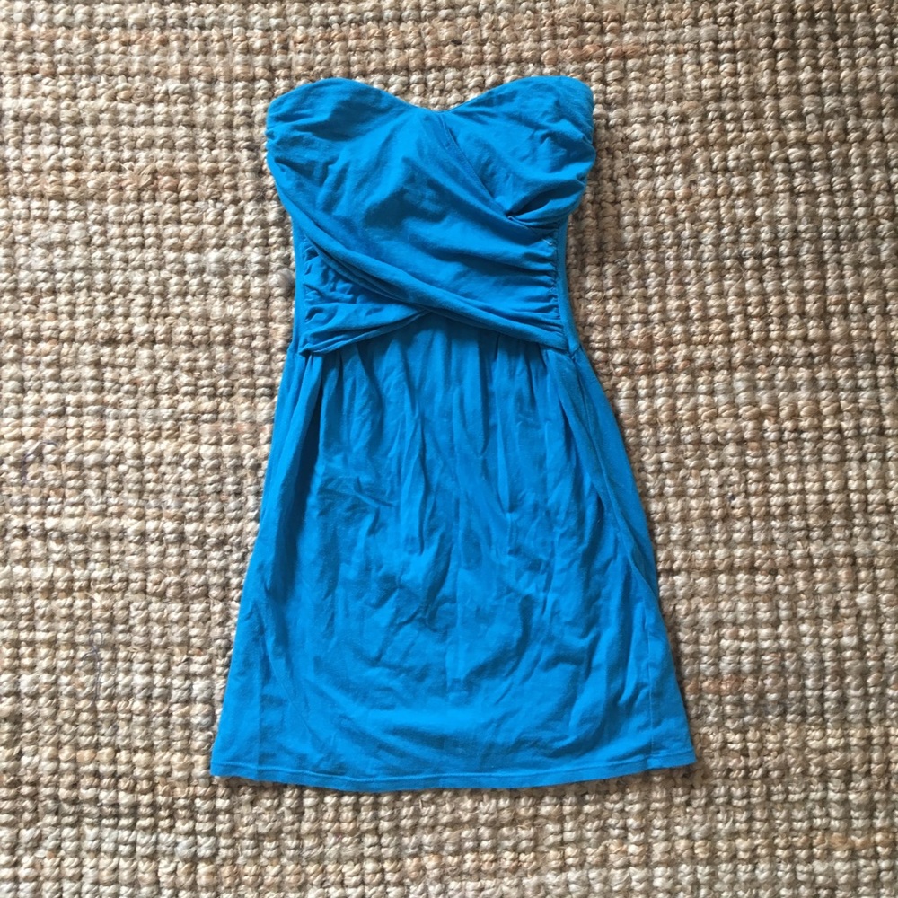 Victoria's Secret Teal Strapless Dress