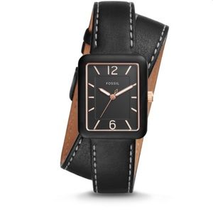 Gently used fossil double wrap Atwater watch