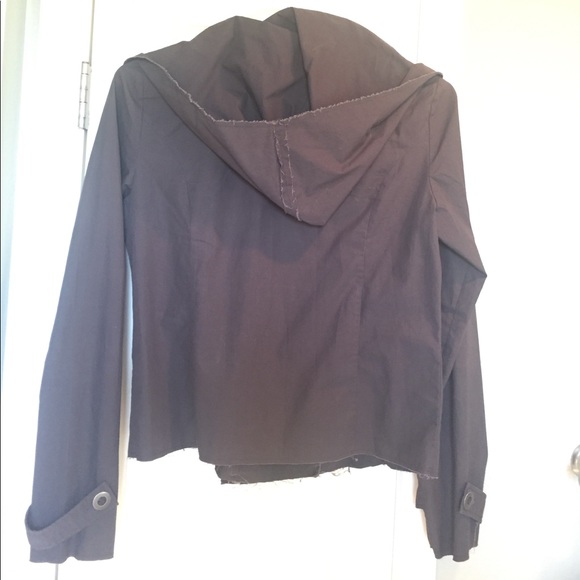 Cute gray hooded jacket -- juniors L - Picture 2 of 3