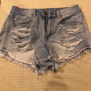 Distressed American eagle high waisted shorts
