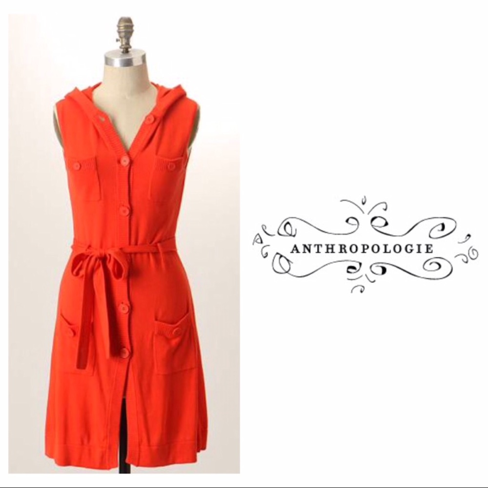 Anthropologie Sleeveless Hoodie Cardigan