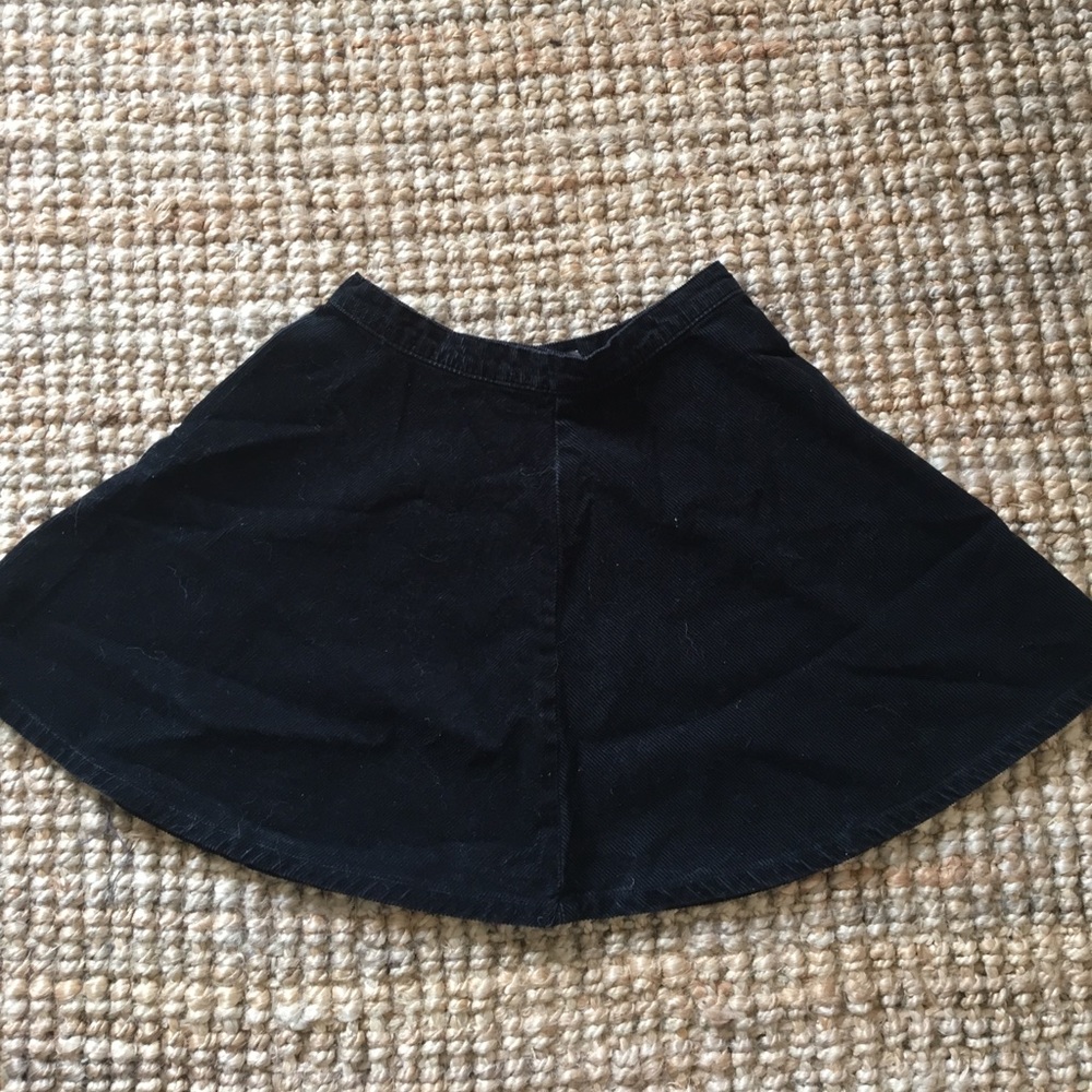 Black Corduroy Skater Skirt