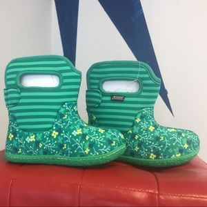 Baby Bogs Flower Stripe Emerald Size 8