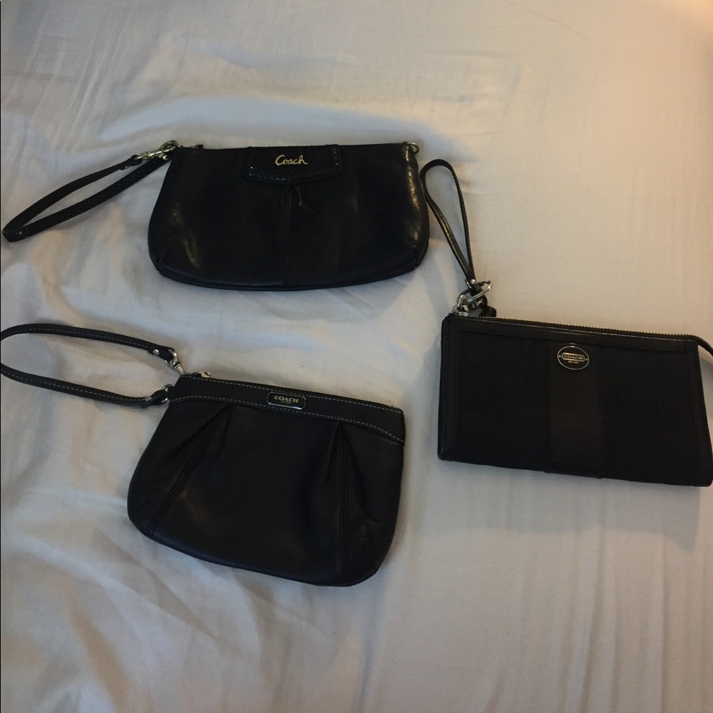 3 Coach Wristlets