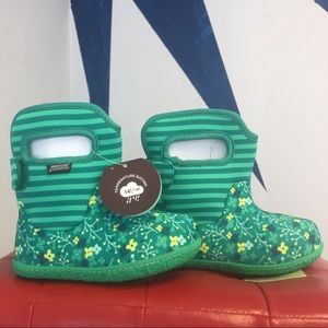 Baby Bogs Flower Stripe Emerald Size 7