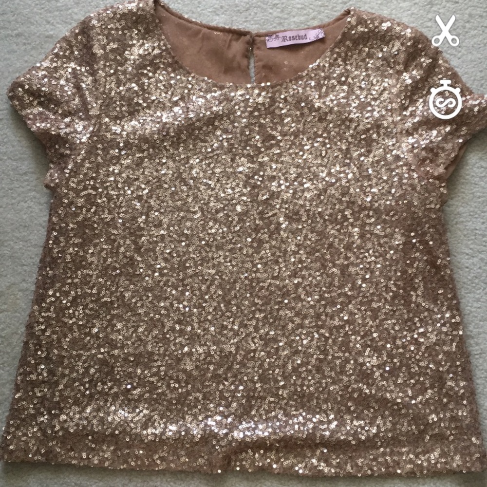 Sequin crop top