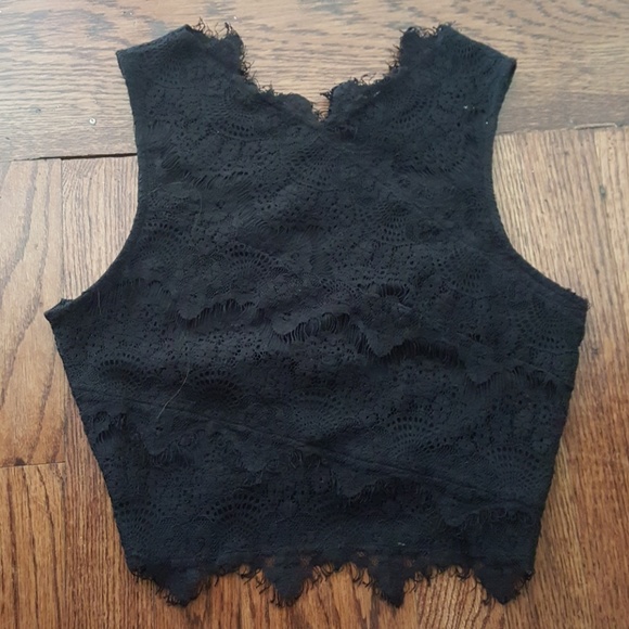 Urban Outfitters Tops - Black lace crop top