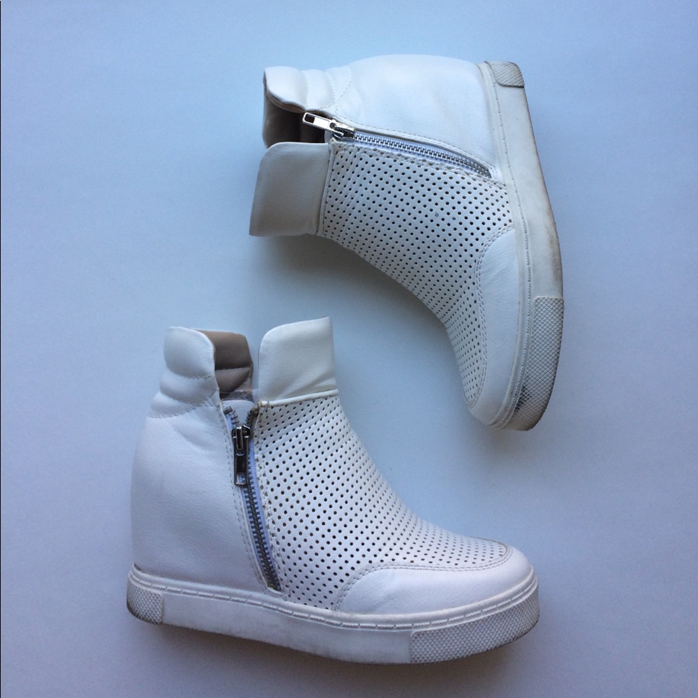 STEVE MADDEN SNEAKER WEDGES WHITE