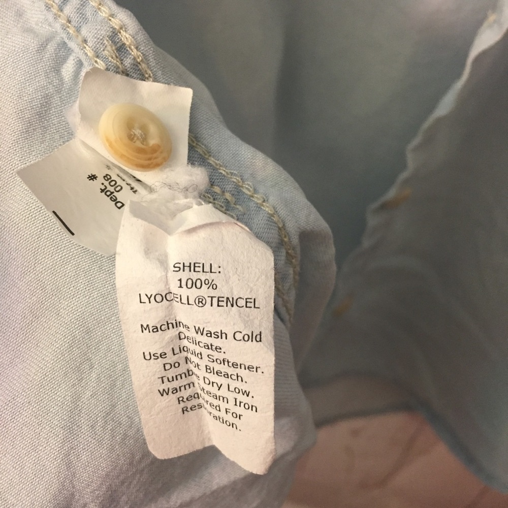 Eddie Bauer blue long sleeve button up shirt SZ M - Picture 6 of 8