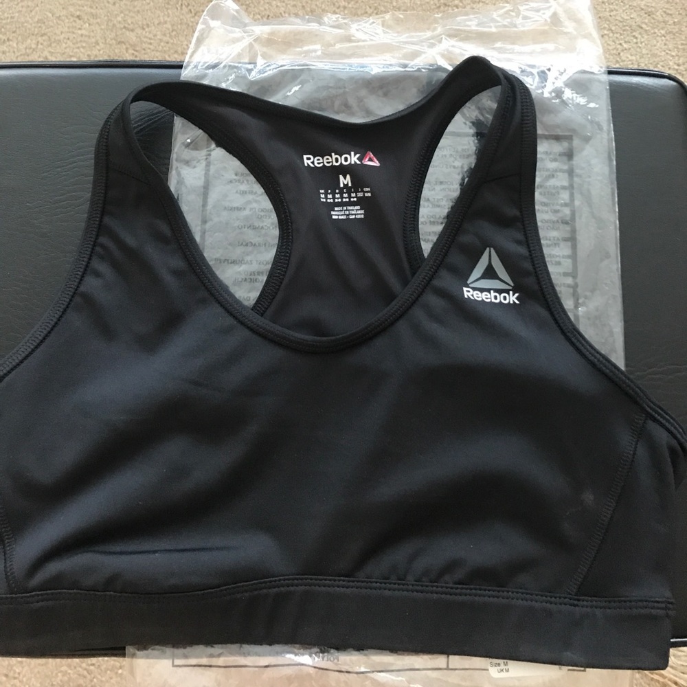 NWT Black Reebok sports bra