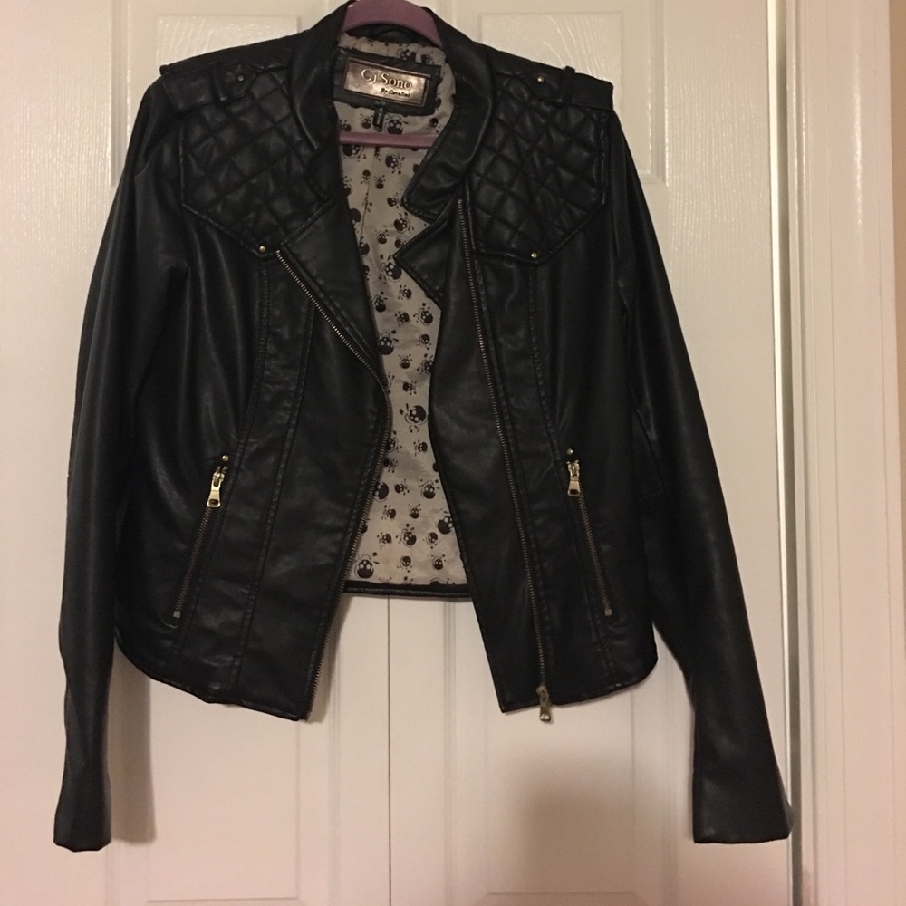 Black leather jacket