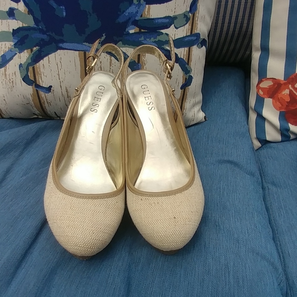 Guess. Canvas Wedges