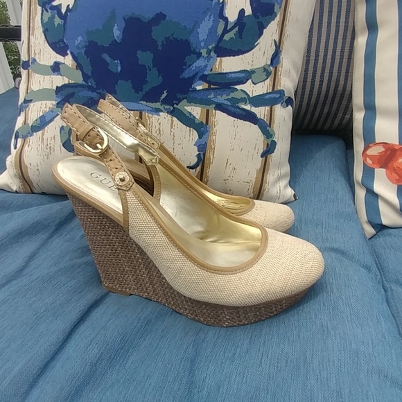 Guess. Canvas Wedges - Picture 2 of 4