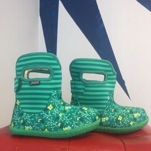 Baby Bogs Flowers Stripe Emerald Size 6