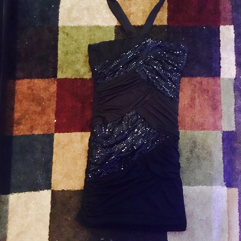 Black sequin dress