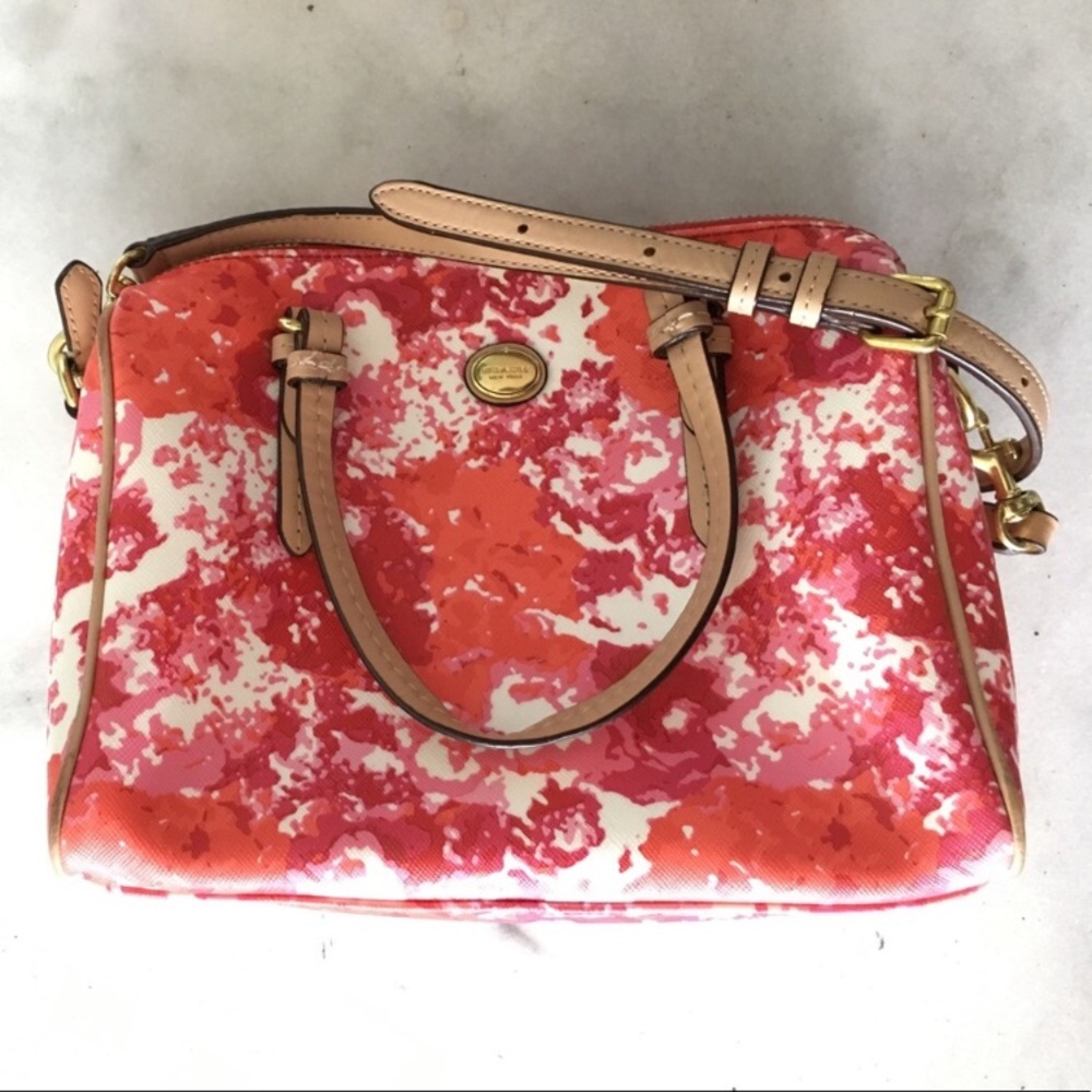 Coach small leather tie-dye crossbody bag