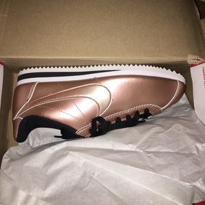 Rose gold Nike Cortez