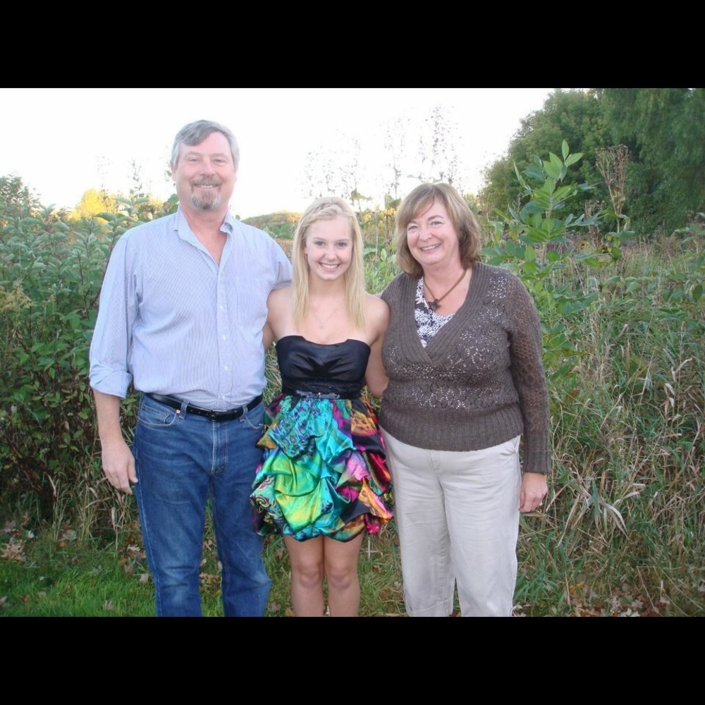 Colorful strapless formal dress