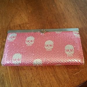 Pink skull wallet