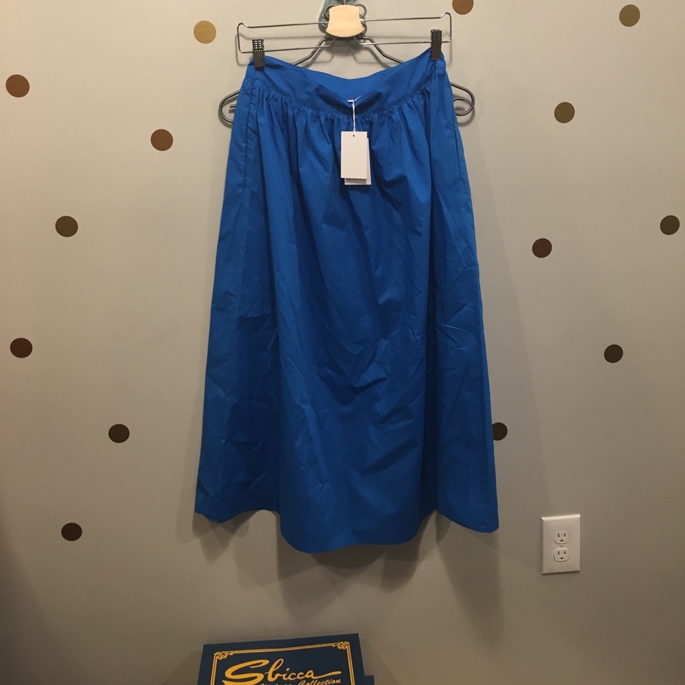 Light weight midi bright blue skirt