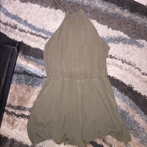 H&M Olive Green Open Back Romper