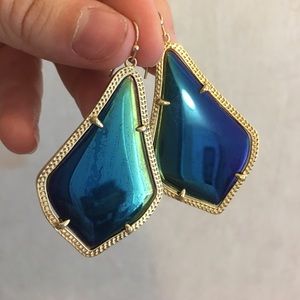 Kendra Scott Black Iridescent Earrings
