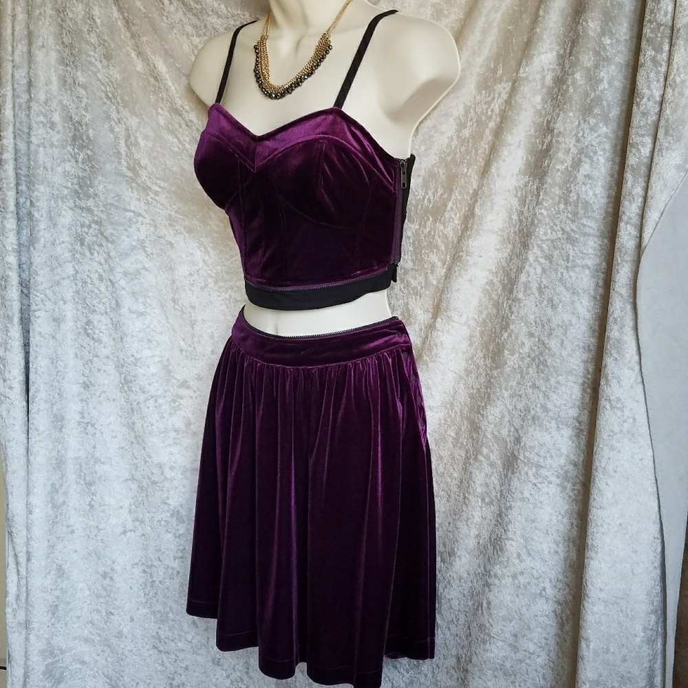 NWT! Jessica Simpson Velveteen 2 Piece Dress 2 - Picture 6 of 8