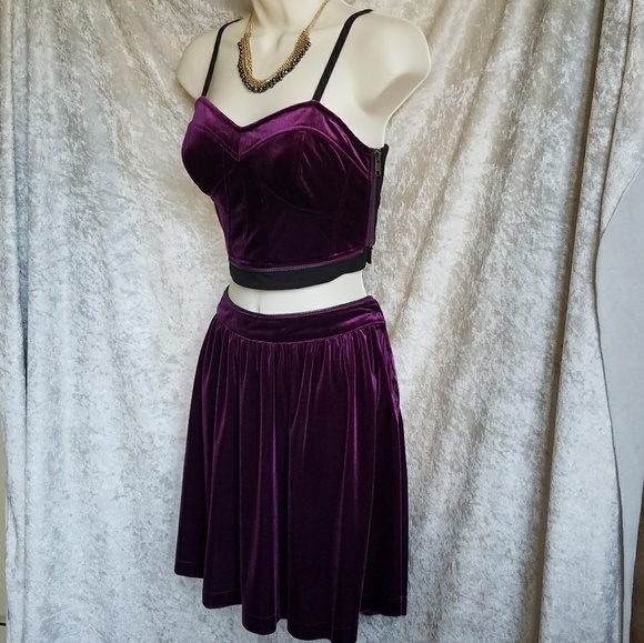 NWT! Jessica Simpson Velveteen 2 Piece Dress 2 - Picture 6 of 8