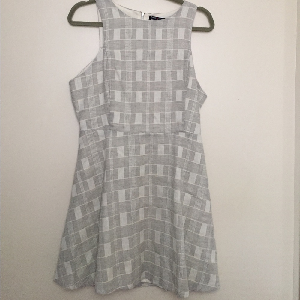 One Clothing Neutral Dress Cut Out Back Detail