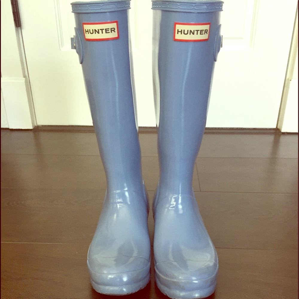 Powder Blue Hunter Boots (SIZE 6)