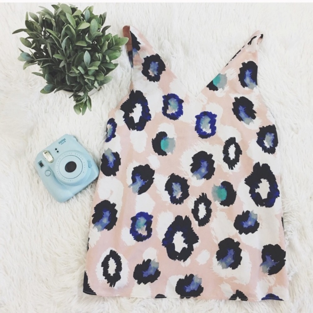 NWT Banana republic tank top blouse leopard