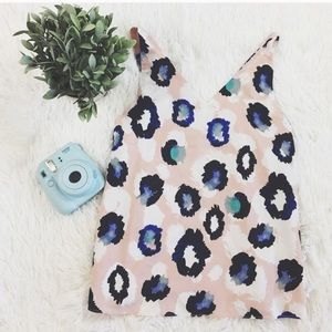 NWT Banana republic tank top blouse leopard