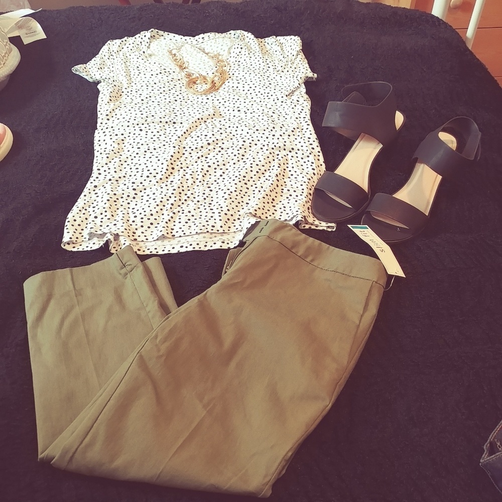 Olive slim do capri pants