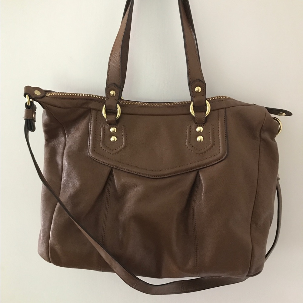 Coach leather handbag in medium brown - Picture 4 of 6