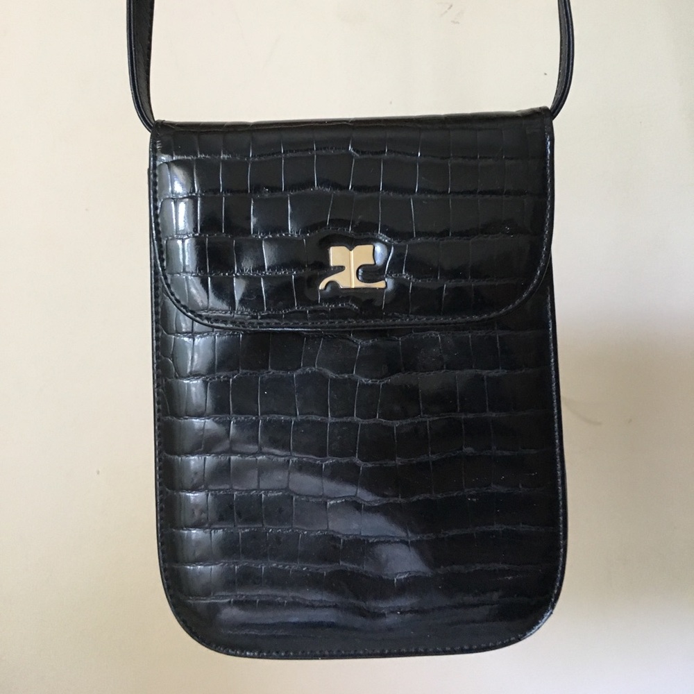Vintage Courrèges black, leather shoulder bag