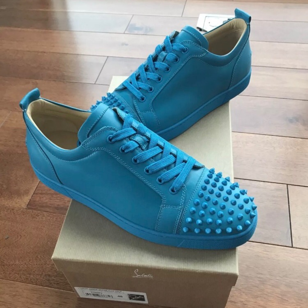 Christian Louboutin Junior Spikes Egyptian Blue