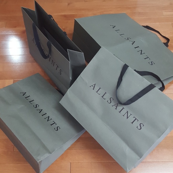 All Saints Bags Allsaints Designer Paper Bags 4 Pieces Poshmark