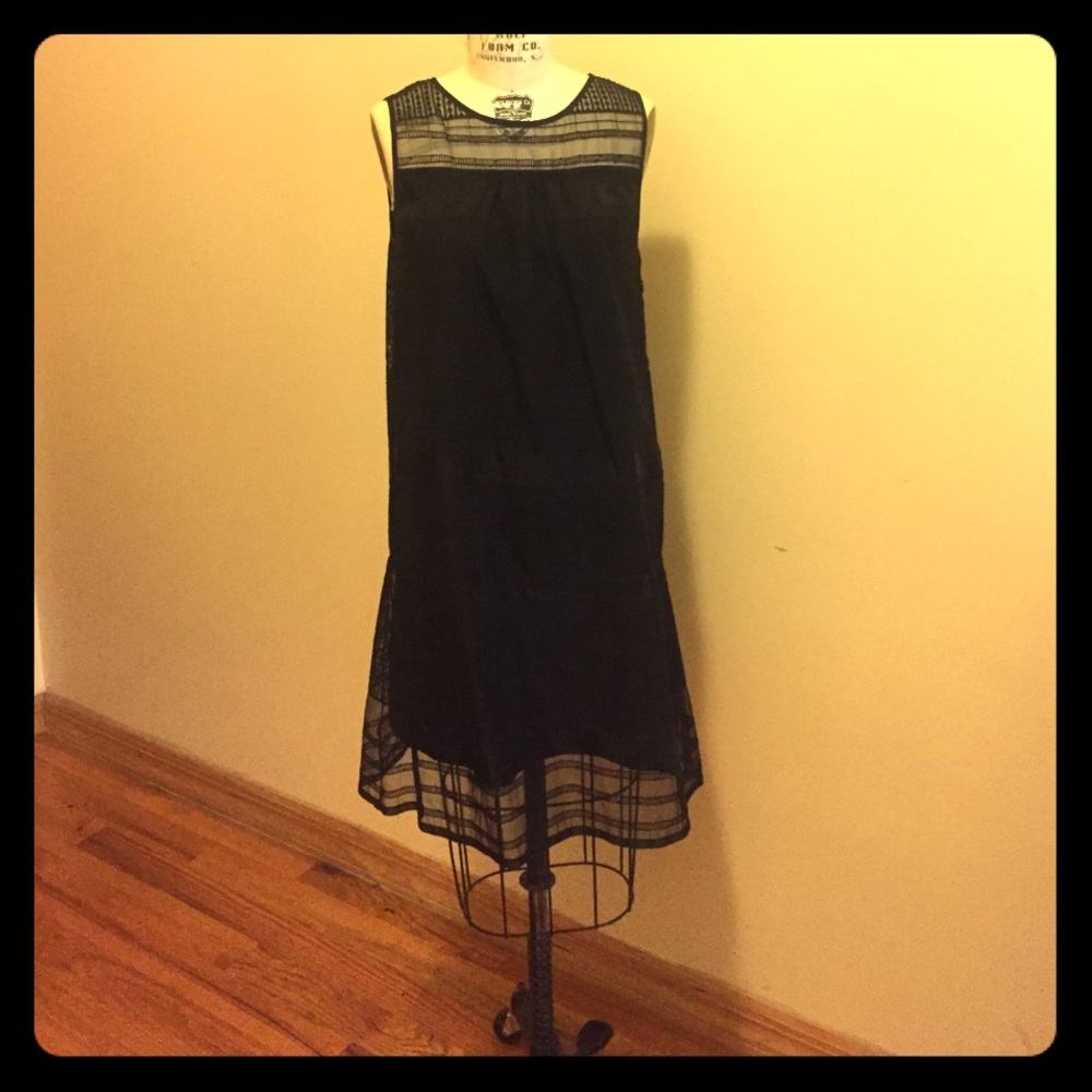 Art Deco inspired black cocktail dress by Madewell