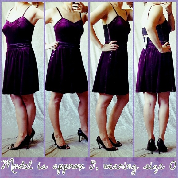 NWT! Jessica Simpson Velveteen 2 Piece Dress 0 - Picture 8 of 8