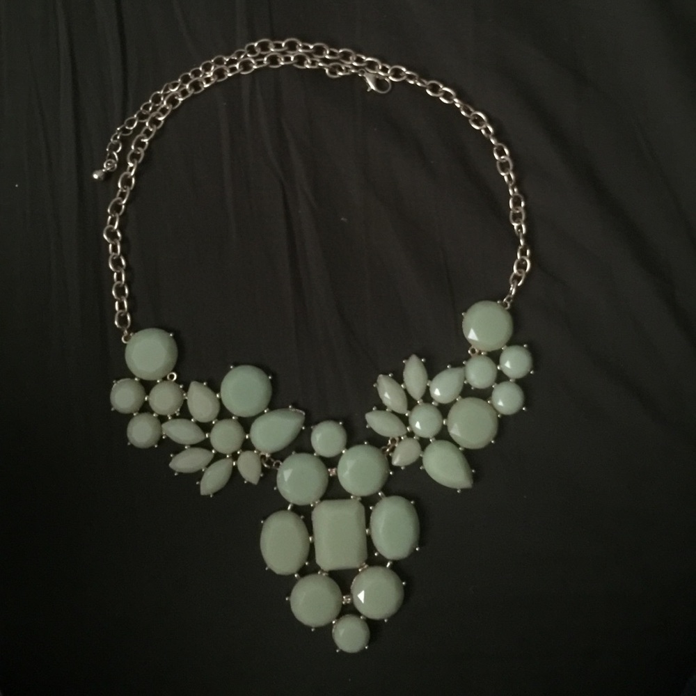 Mint green statement necklace