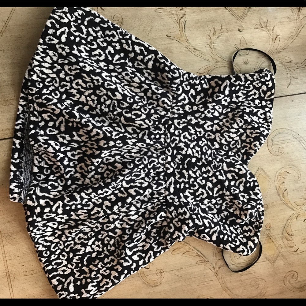 Leopard strapless pins and needles shirt