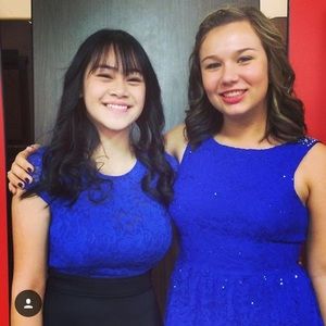 Royal blue lace dress