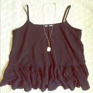 Old Navy Black Peplum Tank Top NWT