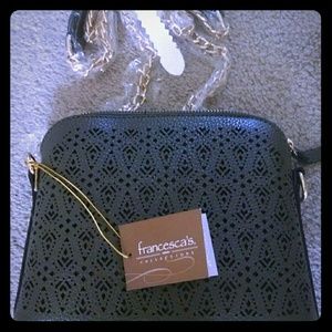 Francesca's Navarro Perforated Crossbody Bag