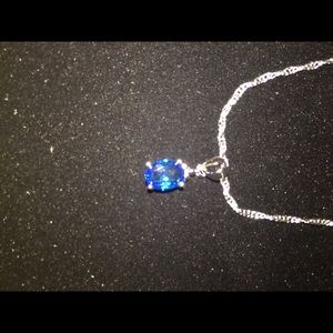 Blue sapphire necklace