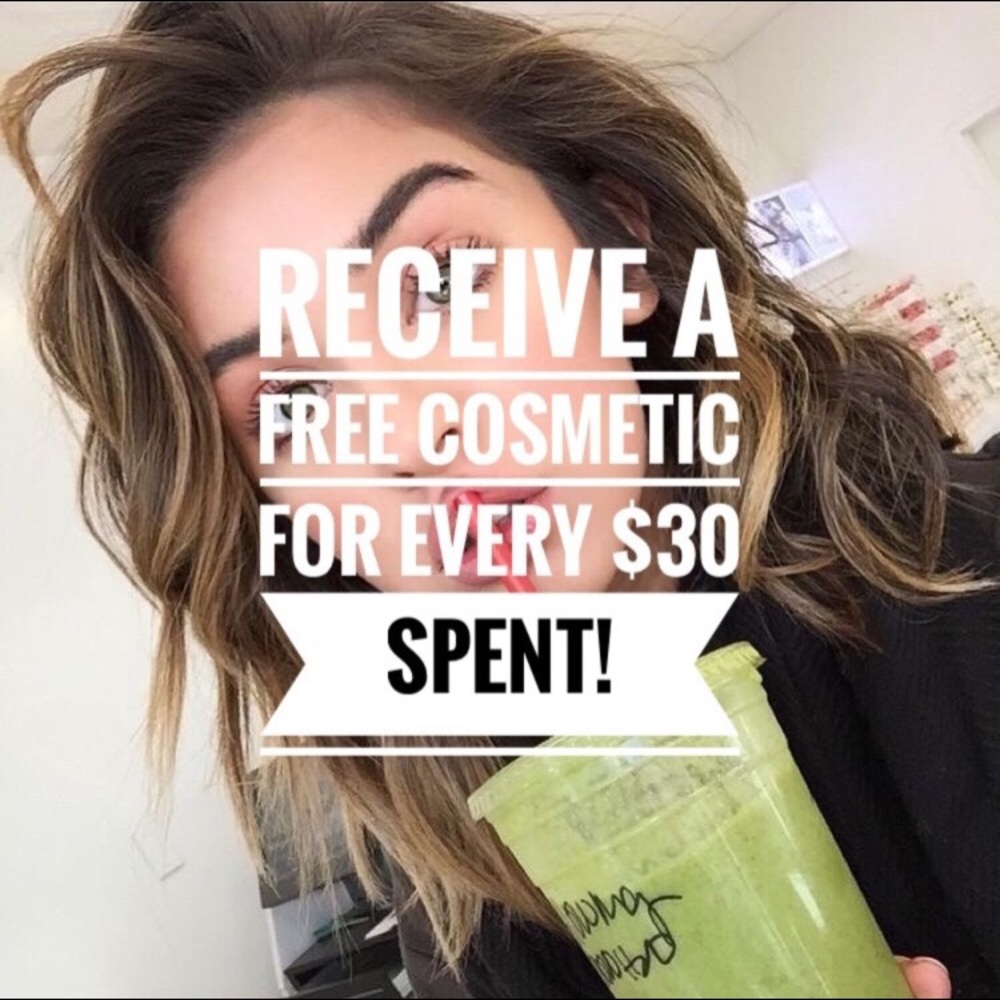 Spend $30 or more & get a FREE Cosmetic