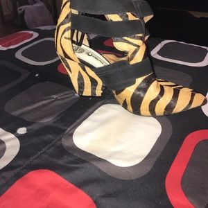 Jeffrey Campbell animal print Wedge bootie