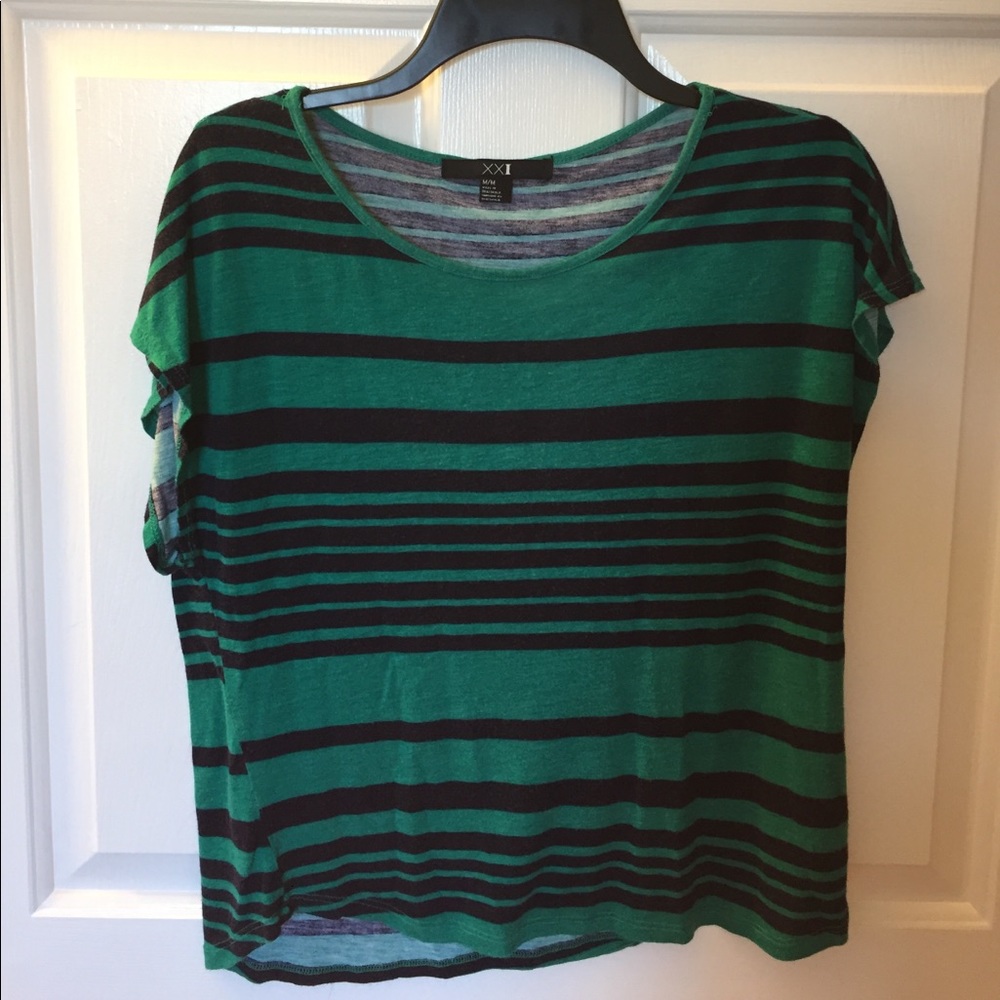 Clearance! Green and black striped top